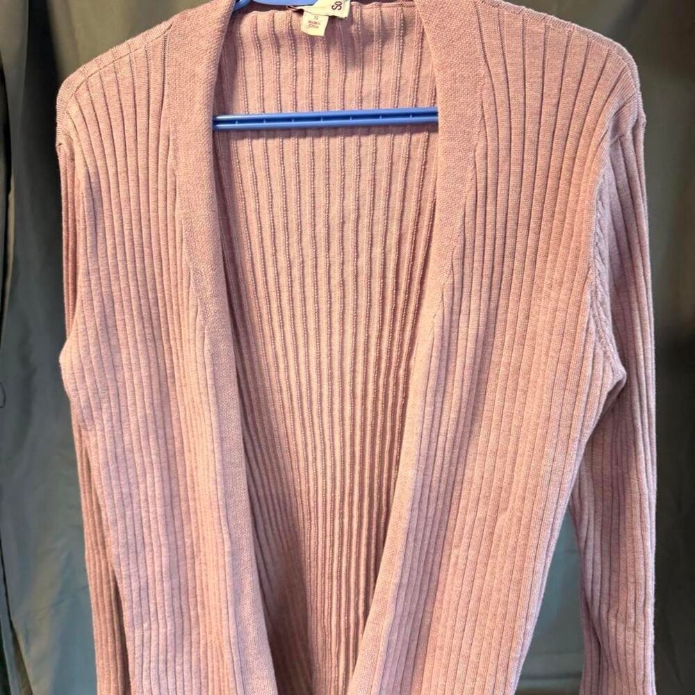 Women's Pink and Brown Cardigan